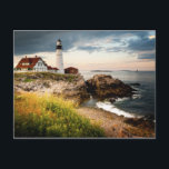 Vuurtoren van Portland Head | Kaap Elizabeth, ik Briefkaart<br><div class="desc">Portland Head Light - Cape Elizabeth,  ME,  Verenigde Staten</div>