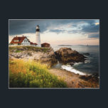 Vuurtoren van Portland Head | Kaap Elizabeth, ik Briefkaart<br><div class="desc">Portland Head Light - Cape Elizabeth, ME, Verenigde Staten</div>