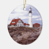Vuurtoren van Portland Head Keramisch Ornament (Links)
