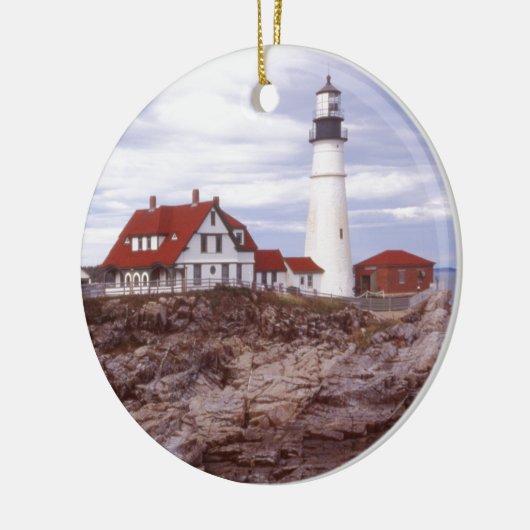 Vuurtoren van Portland Head Keramisch Ornament (Links)