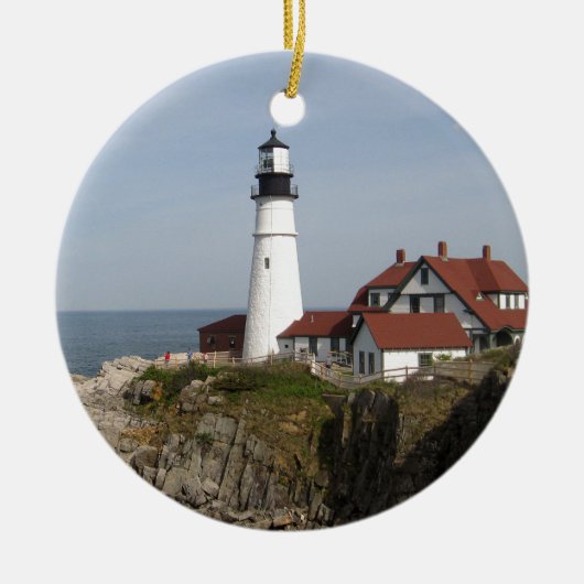 Vuurtoren van Portland Head Keramisch Ornament (Voorkant)
