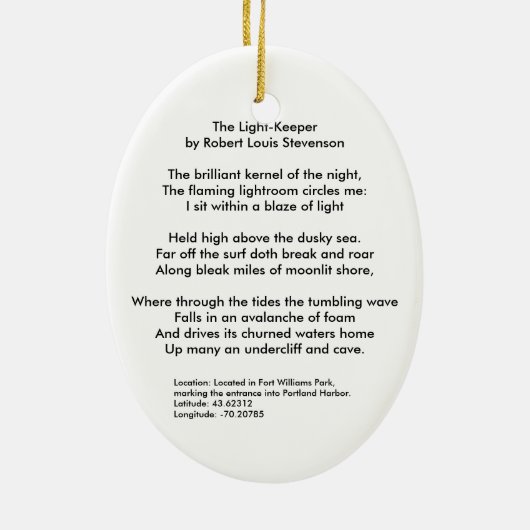 Vuurtoren van Portland Head Keramisch Ornament (Achterkant)