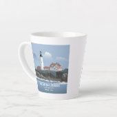 Vuurtoren van Portland Head Latte Mok (Linkerhoek)