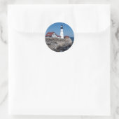 Vuurtoren van Portland Head Ronde Sticker (Tas)