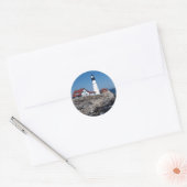 Vuurtoren van Portland Head Ronde Sticker (Envelop)