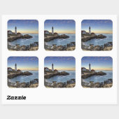 Vuurtoren van Portland Head Vierkante Sticker (Vel)