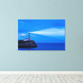 vuurtoren van Portocolom Canvas Afdruk (Insitu (Houten vloer))