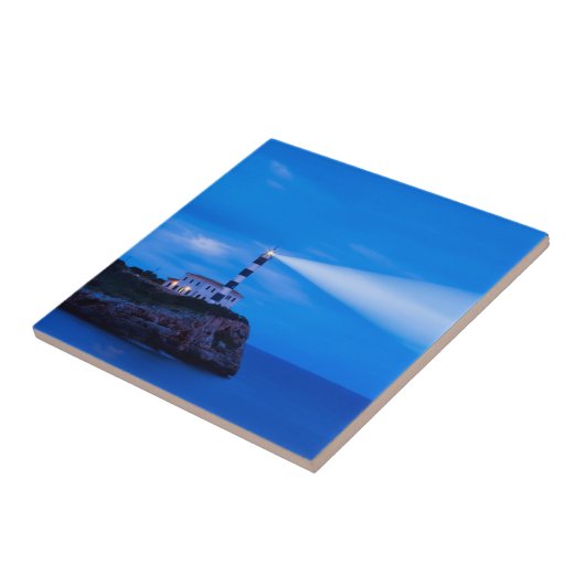 vuurtoren van Portocolom Tegeltje (Zijkant)