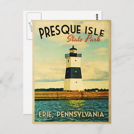 Vuurtoren van Presque Isle Briefkaart (Voorkant / Achterkant)