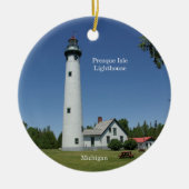 vuurtoren van Presque Isle Keramisch Ornament (Voorkant)