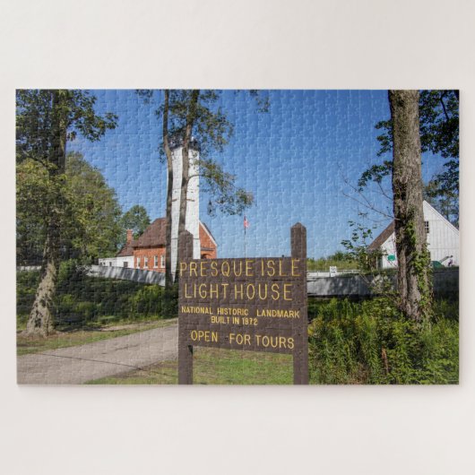 Vuurtoren van Presque Isle Legpuzzel (Horizontaal)