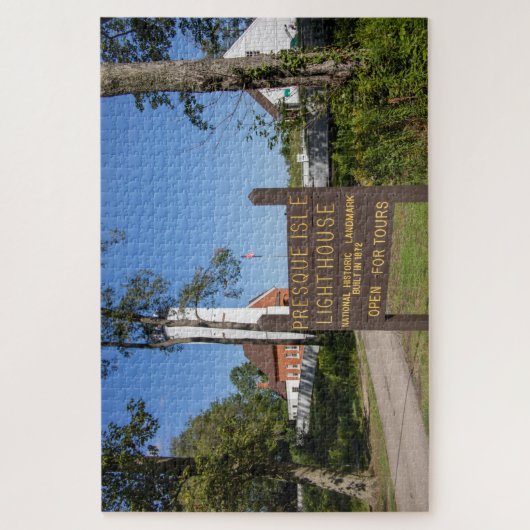 Vuurtoren van Presque Isle Legpuzzel (Verticaal)