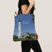 Vuurtoren van Presque Isle over de hele canvas tas (Dichtbij)
