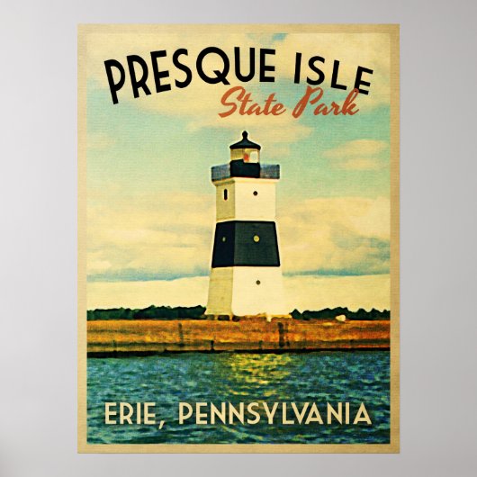 Vuurtoren van Presque Isle Poster (Voorkant)