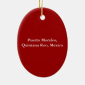 vuurtoren van Puerto Morelos Keramisch Ornament (Achterkant)