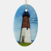 vuurtoren van punt Judith Keramisch Ornament (Rechts)