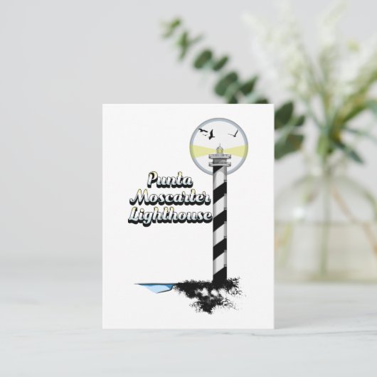 Vuurtoren van Punta Moscarter Briefkaart (Staand voorkant)