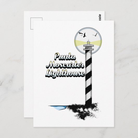 Vuurtoren van Punta Moscarter Briefkaart (Voorkant / Achterkant)