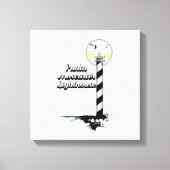 Vuurtoren van Punta Moscarter Canvas Afdruk (Voorkant)