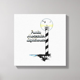Vuurtoren van Punta Moscarter Canvas Afdruk
