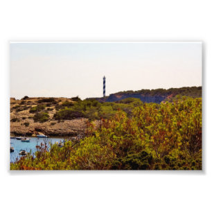 Vuurtoren van Punta Moscarter Portinatx Ibiza Foto Afdruk