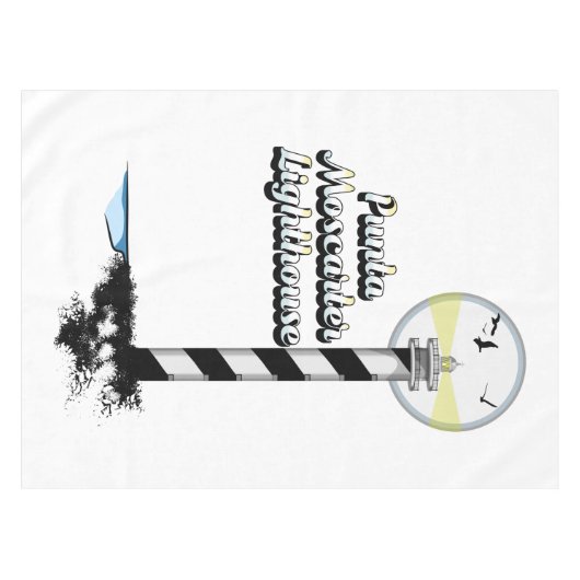 Vuurtoren van Punta Moscarter Tafelkleed (Voorkant (Horizontaal))