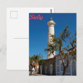 vuurtoren van Punta Secca, Sicilië, Italië Briefkaart (Voorkant / Achterkant)
