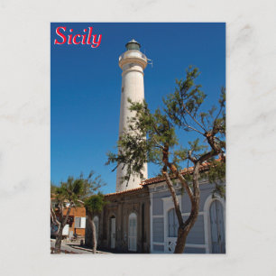 vuurtoren van Punta Secca, Sicilië, Italië Briefkaart