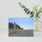 Vuurtoren van Quadra Island Briefkaart (Staand voorkant)
