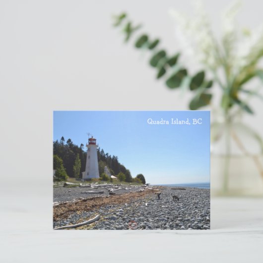 Vuurtoren van Quadra Island Briefkaart (Staand voorkant)