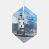 vuurtoren van Rhode Island Conimicut Glas Ornament (Voorkant links)