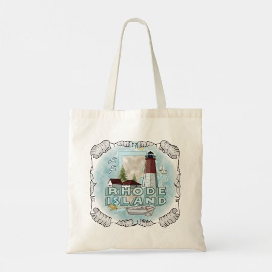 vuurtoren van Rhode Island Tote Bag (Achterkant)