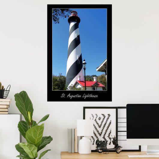 vuurtoren van Saint Augustin Florida Poster (Thuiskantoor)