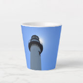 vuurtoren van Saint Simons Island Latte Mok (Voorkant)