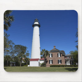 Vuurtoren van Saint Simons Island, opgericht als Muismat