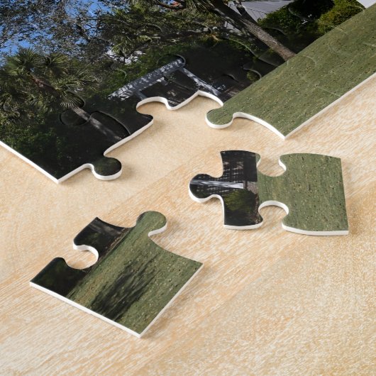 Vuurtoren van Saint Simons Island, opgericht in ee Legpuzzel (Zijkant)