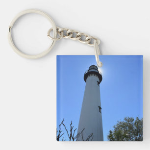 vuurtoren van Saint Simons Island Sleutelhanger