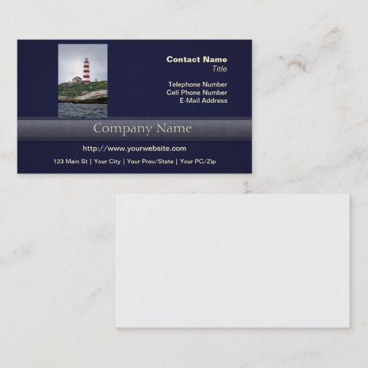 Vuurtoren van Sambro Island Visitekaartje (Voorkant / Achterkant)