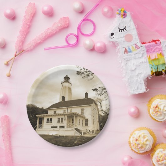 vuurtoren van Sandy Hook Papieren Bordje (Feest)