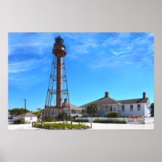 Vuurtoren van Sanibel Island Poster (Voorkant)