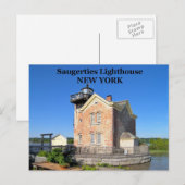 vuurtoren van Saugerties, Briefkaart van New York (Voorkant / Achterkant)
