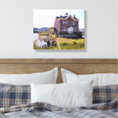 vuurtoren van Saugerties, Hudson, New York Canvas Afdruk (Insitu (Slaapkamer))