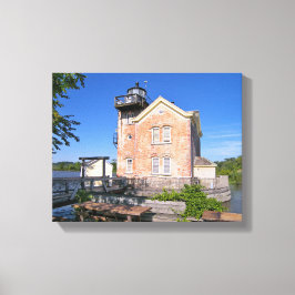 vuurtoren van Saugerties, Hudson, New York Canvas Afdruk