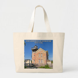 vuurtoren van Saugerties, Hudson, New York Grote Tote Bag