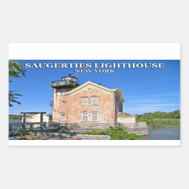 vuurtoren van Saugerties, Hudson, New York Rechthoekige Sticker