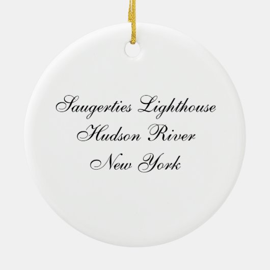 vuurtoren van Saugerties Keramisch Ornament (Achterkant)