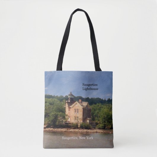 vuurtoren van Saugerties over de hele canvas tas (Voorkant)