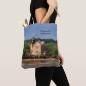 vuurtoren van Saugerties over de hele canvas tas (Dichtbij)