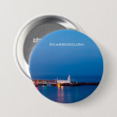 vuurtoren van Scarborough Ronde Button 7,6 Cm (Voorkant /achterkant)