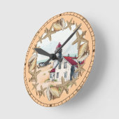 Vuurtoren van schelpen ronde klok (Hoek)